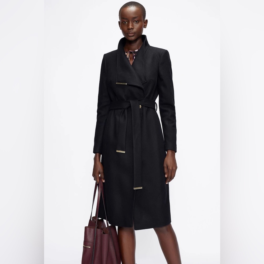 Ted Baker London BLACK Mid-lenght Coat.